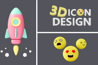 do simple and custom 3d icon design in blender