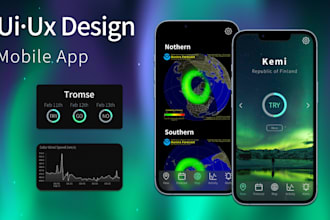 design mobile app ui ux design on figma or photoshop