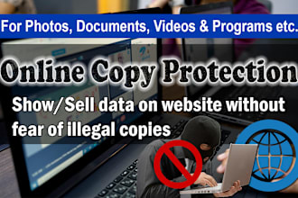 provide online copy protection for video, pdf and photo