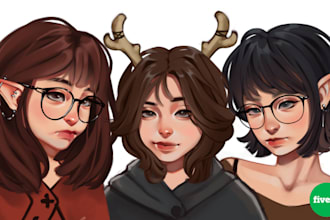 draw a portrait in stylized cartoon for you
