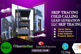 offer lead generation skip tracing and cold calling service by tlo