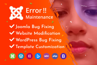 do joomla error or bug fixing, fix template issue, customization, modification