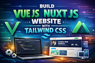 build vuejs nuxt website with tailwind css