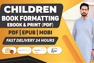 do children book formatting, KDP formatting and paperback formatting