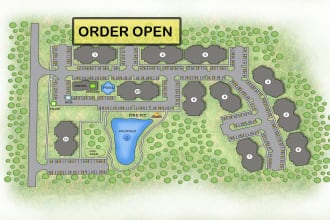 render site plan, plat map, residential map, campground