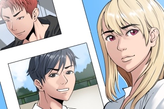 drawing amazing webtoon webcomic manga for you