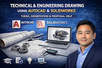 do technical drawing and engineering drawing using autocad and solid works