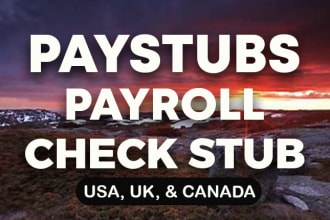 make paystub, payroll, check stubs, w2 stub, payslip