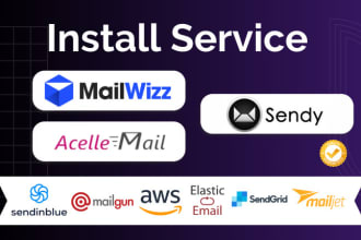 install and setup mailwizz, sendy or acelle mail in your hosting, AWS or vps