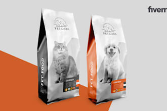 design pet food packaging, stand up pouch, mylar bags