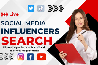 do influencer list for instagram, youtube and tiktok
