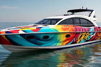 design boat wrap, jet ski, yacht and personal watercraft