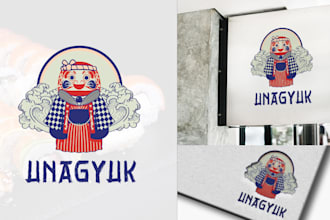 do unique an amazing mascot for food professional logo