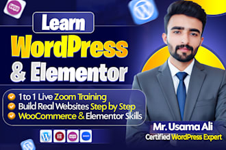 help you to learn wordpress,elementor and woocommerce