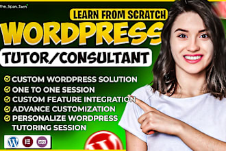 help you to learn wordpress,elementor and woocommerce