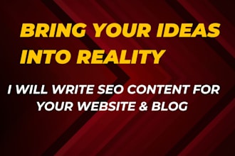 do SEO article writing, content writing, and blog post writing