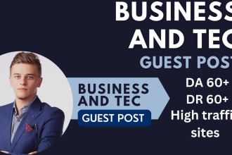 publish business and tech guest post with SEO backlinks