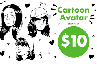 draw a minimalist cartoon avatar for you profile
