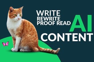 write rewrite edit and proofread ai article e book or any content professionally