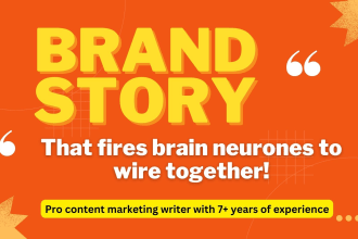 write brand story, biography, about us page for your website