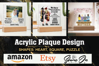 create acrylic plaque, acrylic square, acrylic heart designs