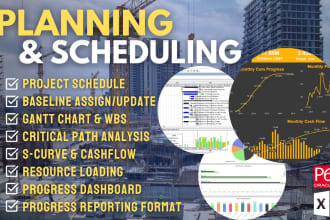make construction work plan n project baseline schedule in p6 n excel