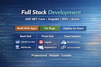 develop full stack dotnet angular mvc and azure applications