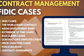 do contract management task, eot, idle claims, fidic cases