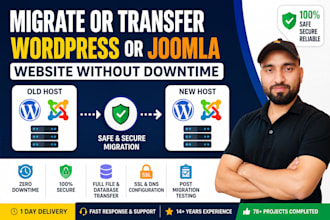 wordpress or joomla migration without downtime
