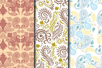 make a seamless pattern design for print ready