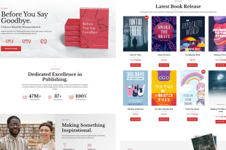 create a responsive author website and modern book website