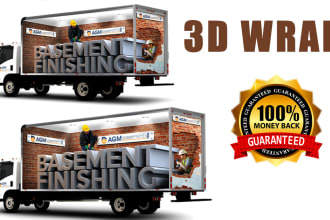 do 3d vehicle wrap, 3d food truck, car wrap