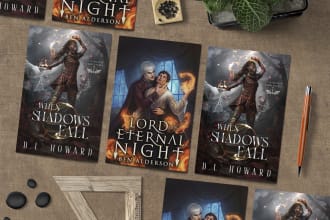 design book cover design, fantasy book cover and kindle cover design