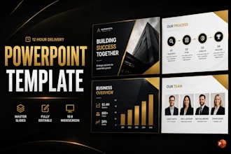 design custom master template with powerpoint, google slide