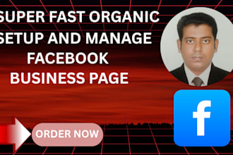 super fast organic set up and manage your facebook business page