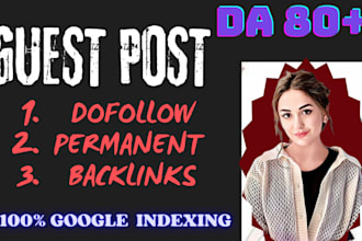 provide you a premium post with dofollow backlinks