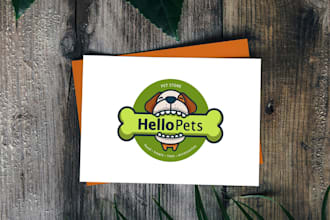 create a best quality kids, animal, pet store logo design in 12 hours