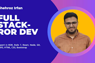 be your ruby on rails full stack web developer