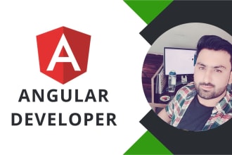 develop, fix, integrate angular app with rest API or firebase