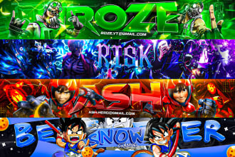 design an oustanding gaming youtube banner