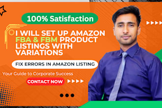 set up amazon product bulk listings upload, remove or fix errors in listing