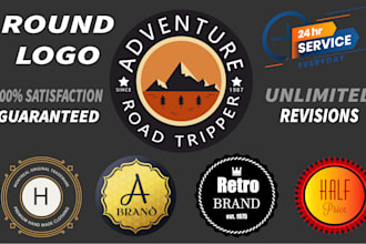 design  circular round logo, badge, patch, stamps or any graphic design
