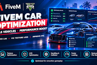 do optimization of gta5 cars for your fivem server