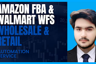 provide amazon fba, walmart wfs  wholesale and retail automation service