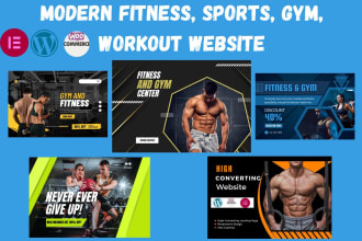 design attractive membership gym website for fitness trainer, personal trainer
