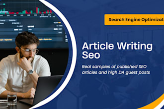 do SEO article writing and publish high da guest posts