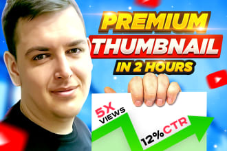 make amazing high quality youtube thumbnail designs