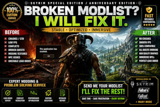 troubleshoot ctds and bugs with stable 60fps for skyrim fallout4 modlists