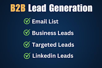do lead generation, web scrapping, data extraction for you