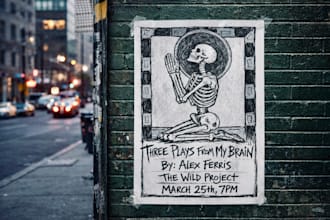 design your skateboard music band gig poster illustration